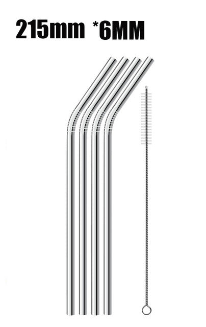 Stainless Steel Metal Straw with Cleaner Brush