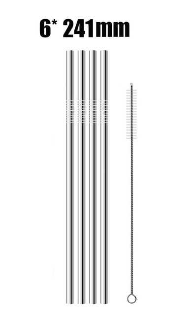 Stainless Steel Metal Straw with Cleaner Brush