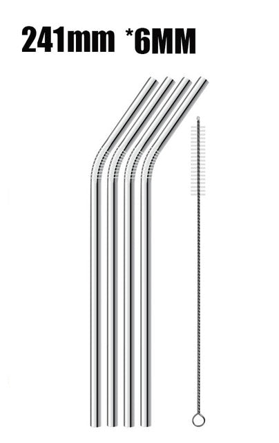 Stainless Steel Metal Straw with Cleaner Brush