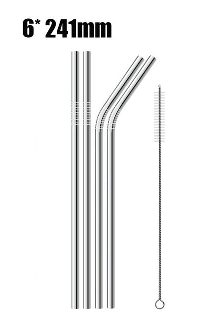 Stainless Steel Metal Straw with Cleaner Brush