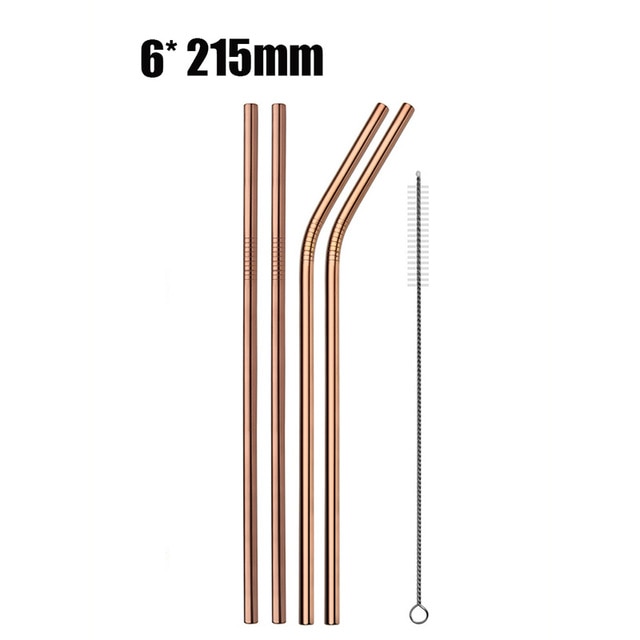 Stainless Steel Metal Straw with Cleaner Brush