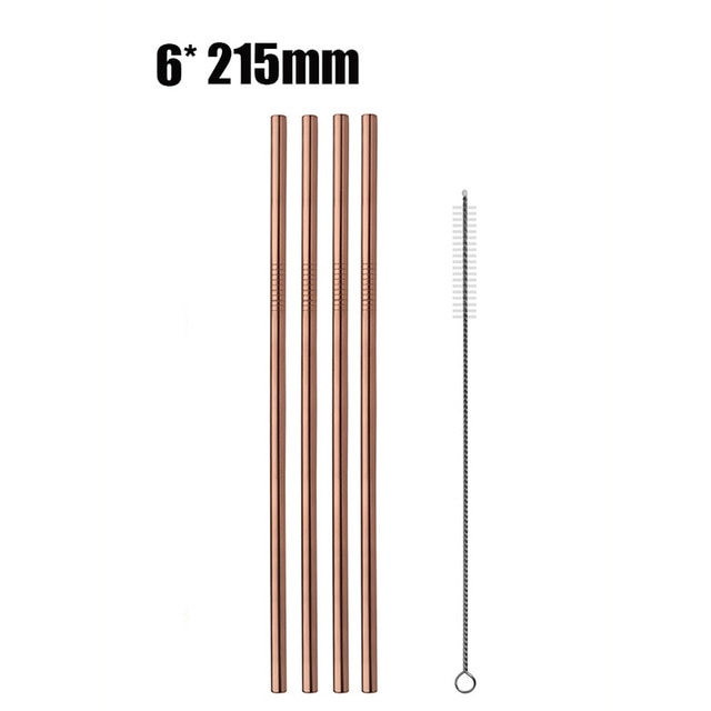 Stainless Steel Metal Straw with Cleaner Brush