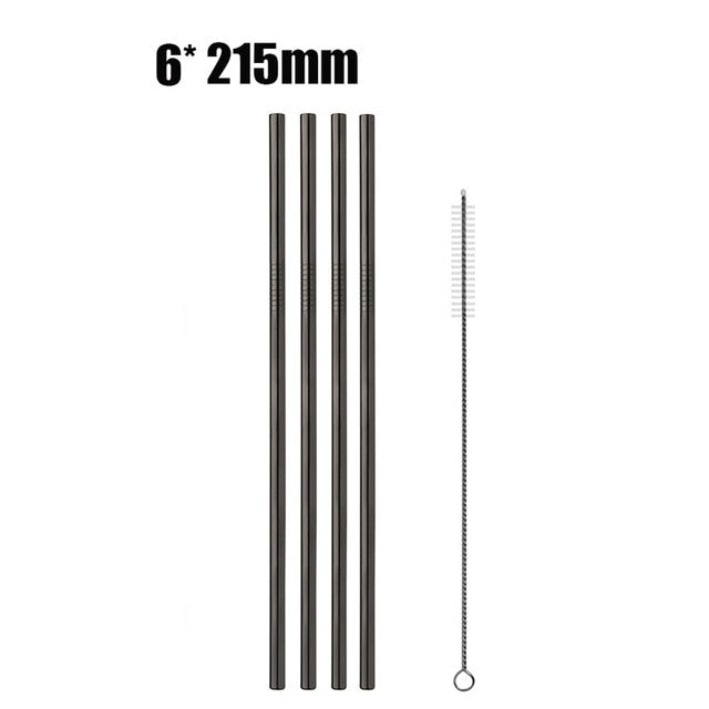 Stainless Steel Metal Straw with Cleaner Brush
